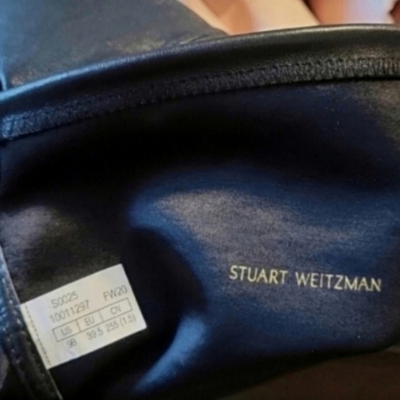 Stuart Weitzman Carine Black Nappa Leather Boots, Size 9B - Picture 6 of 8